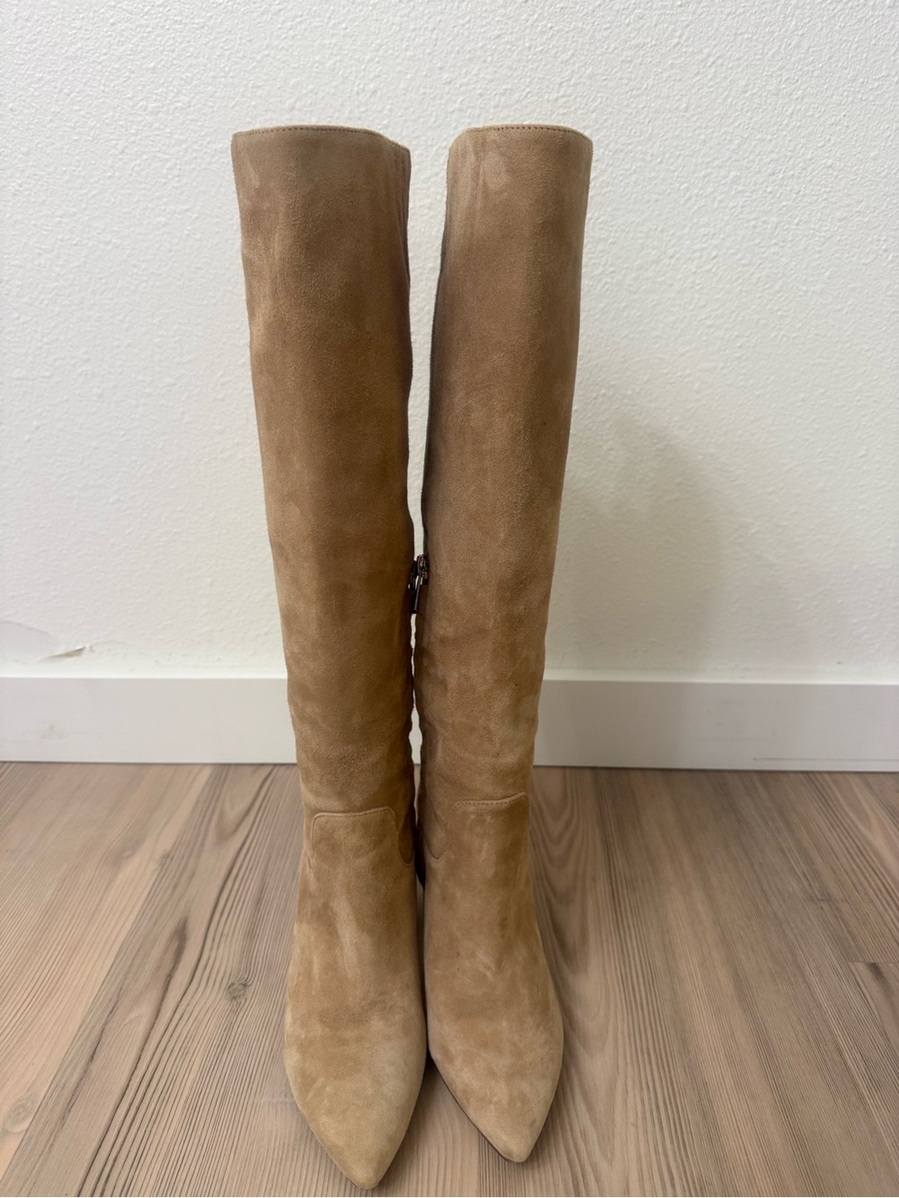 Sam Edelman Tan Suede Over-the-Knee Pointed Toe Boots